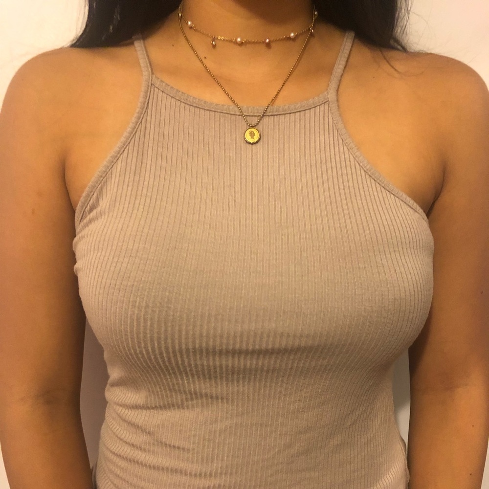Lovely cream halter top from Charlotte Russe!